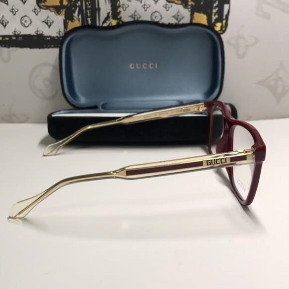 Gucci Burgundy Eyeglasses GG0561o 003 - Picture 9 of 12